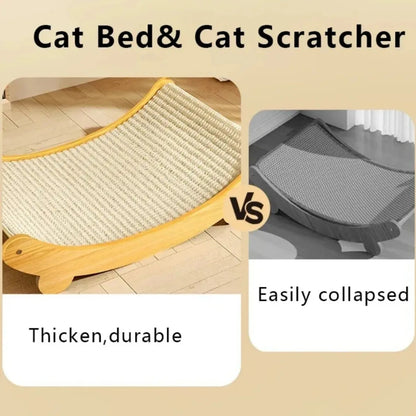 Wooden Cat Scratching Pad Multifunctional Detachable Bed