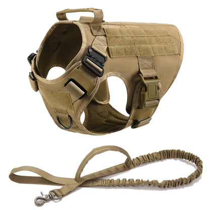 Tactical Dog Vest and Leash Set for Training & All Breeds