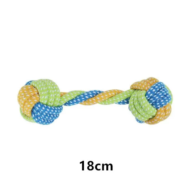 Interactive Cotton Rope Dog Toy Ball for Chewing & Teeth Cleaning