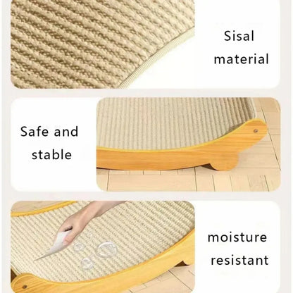 Wooden Cat Scratching Pad Multifunctional Detachable Bed