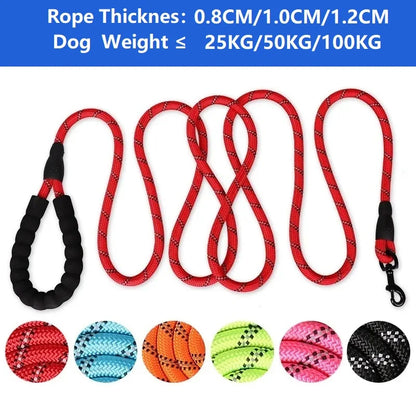 Durable Dog Leash Soft Handle for Small to Large Dogs