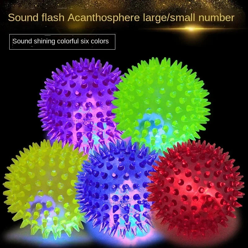 Luminous Bouncy Sound Dog Toy Molar Ball