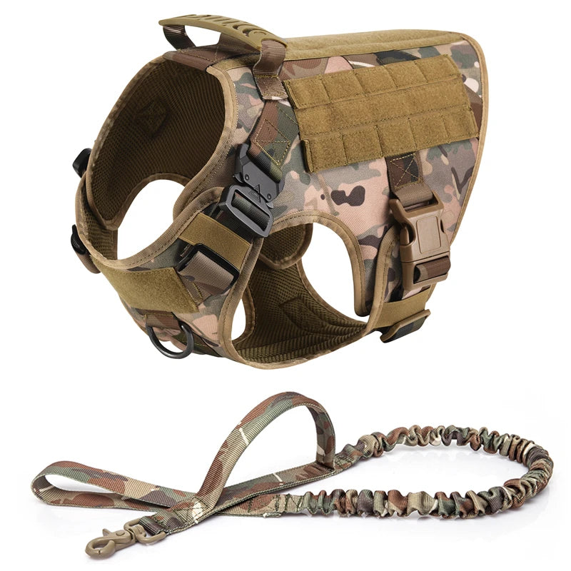 Tactical Dog Vest and Leash Set for Training & All Breeds