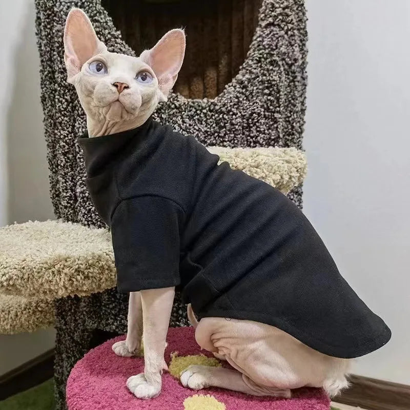 Winter Sphynx Cat Clothes Soft Warm Pajamas for Small Pets