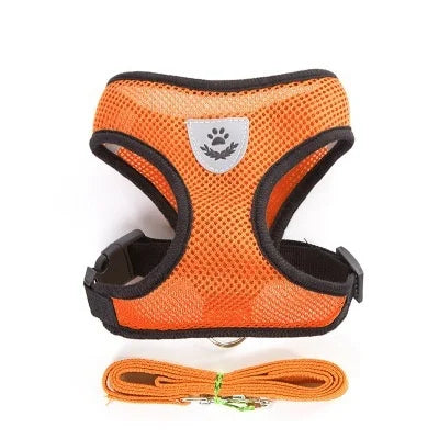 Reflective Cat Dog Harness with Leash, Breathable Mesh Vest