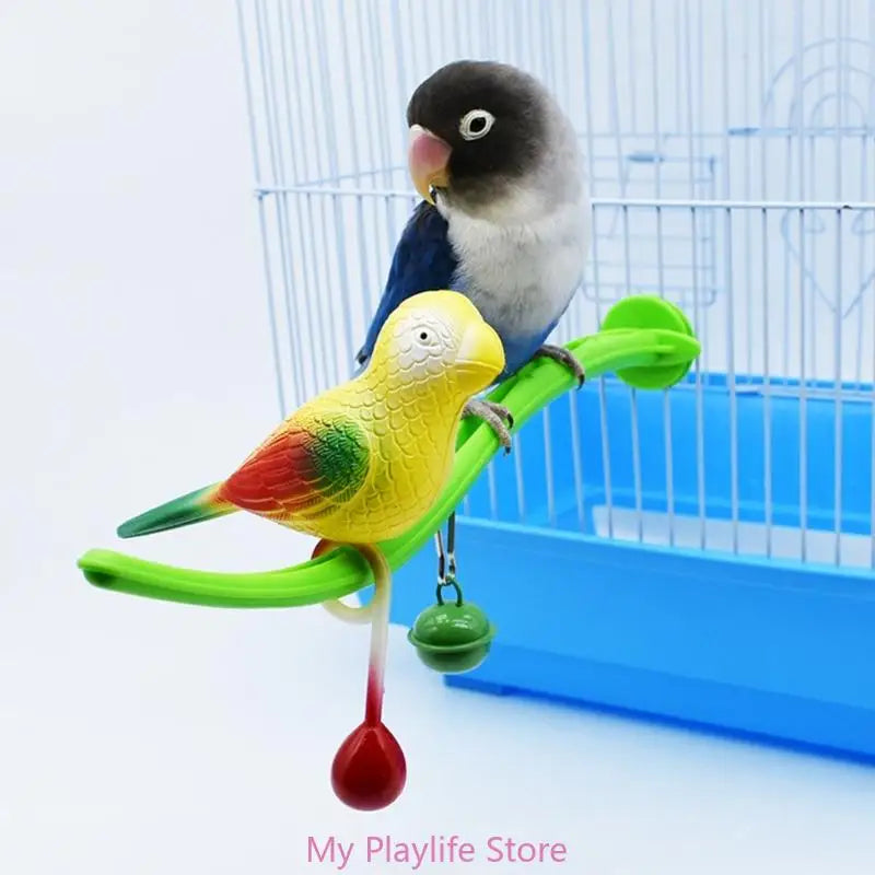 Bird Perch Stand for Parakeets & Parrots Cage Toy