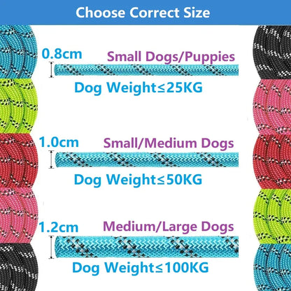 Durable Dog Leash Soft Handle for Small to Large Dogs