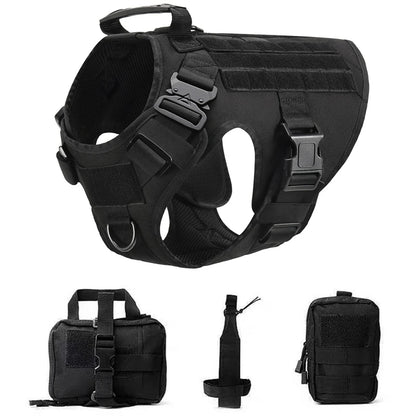 Tactical Dog Vest and Leash Set for Training & All Breeds