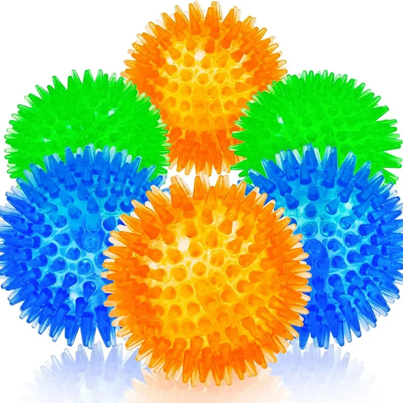 Luminous Bouncy Sound Dog Toy Molar Ball