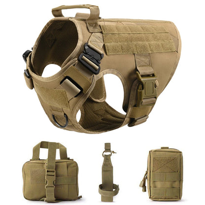 Tactical Dog Vest and Leash Set for Training & All Breeds