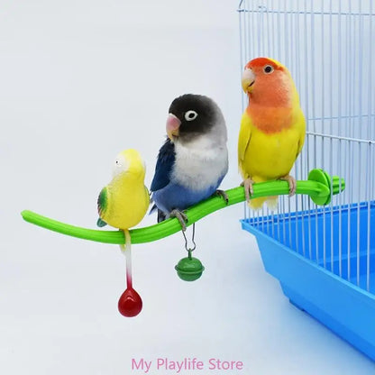 Bird Perch Stand for Parakeets & Parrots Cage Toy