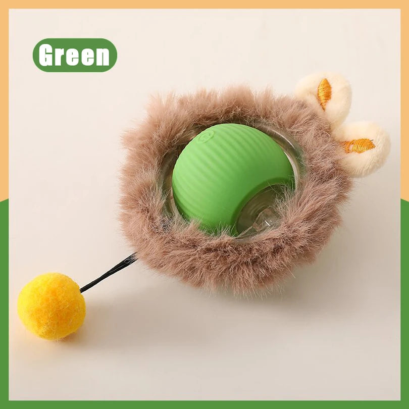 Motion-Activated Rolling Ball Cat Toy for Hide & Seek