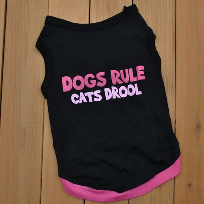 Fashion Pet Cat Dog T-Shirt Summer Vest Apparel