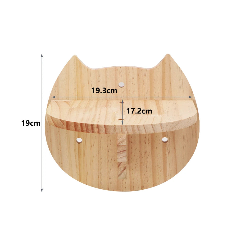 Wall-Mounted Cat Climbing Rope with Wooden Pedals & Sisal