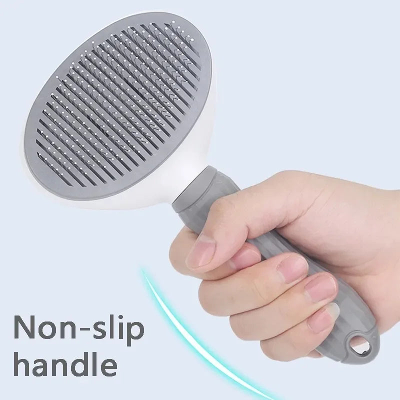 Self-Cleaning Pet Hair Removal Brush for Cats & Dogs