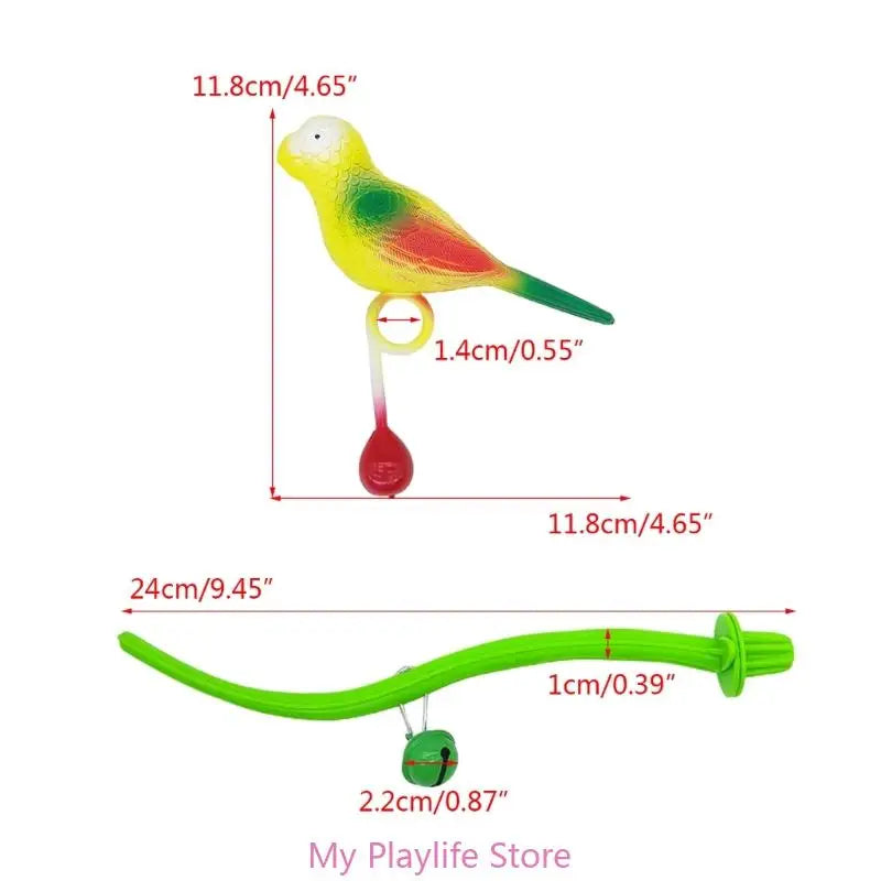 Bird Perch Stand for Parakeets & Parrots Cage Toy