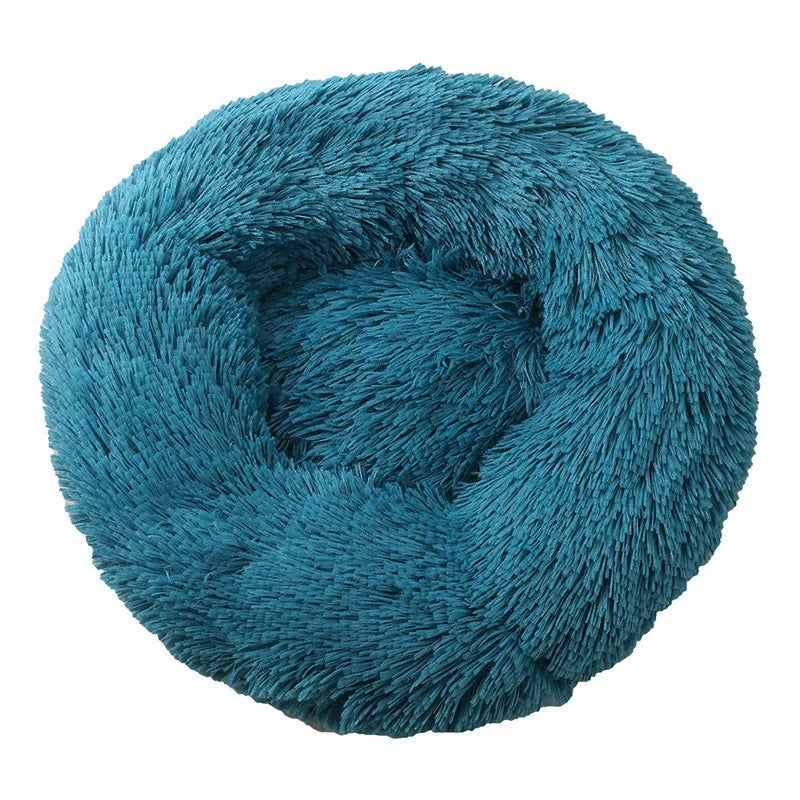 Round Plush Pet Bed Soft & Warm for Dogs & Cats