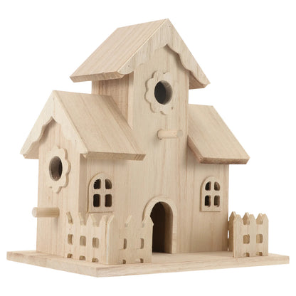 Wooden Bird House Kit for Adults & Outdoor Nest Box