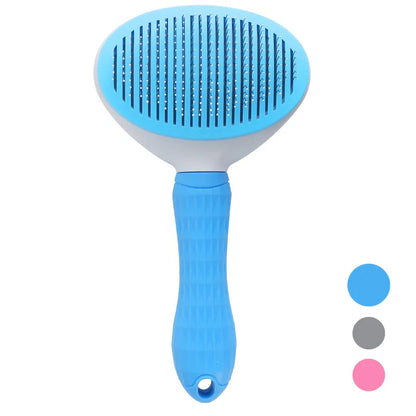 Self-Cleaning Pet Hair Removal Brush for Cats & Dogs