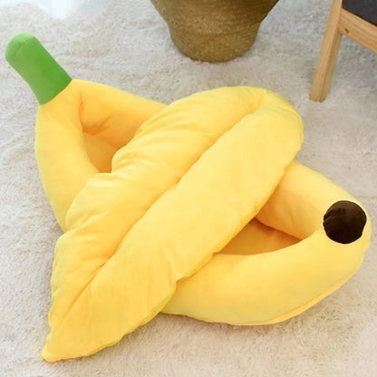 Banana Shape Dog Bed Plush Cozy & Breathable