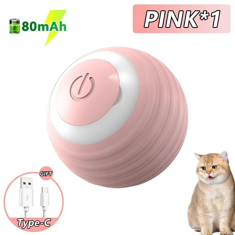 2PCS Smart Interactive Rolling Cat Ball Toy