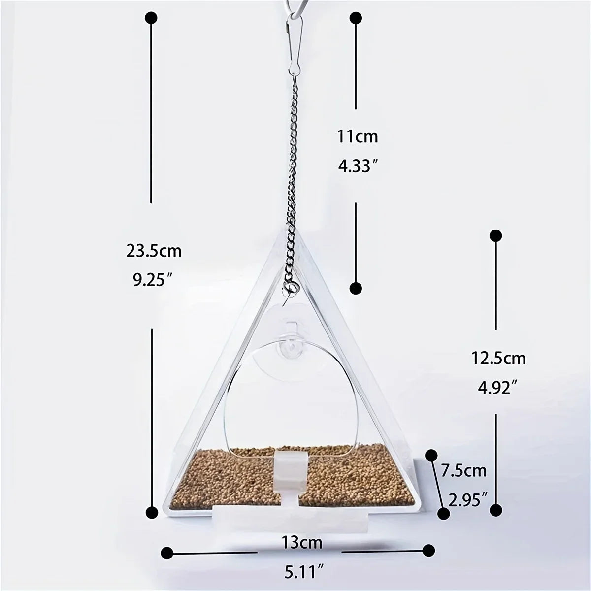 Window Bird Feeder with Strong Suction Cup & Weather-Resistant