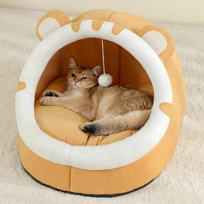 Super Warm Cat Bed Pet House Kitten Cave Cushion