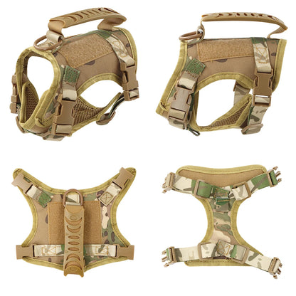 Tactical Adjustable Cat Dog Harness with Leash for Training