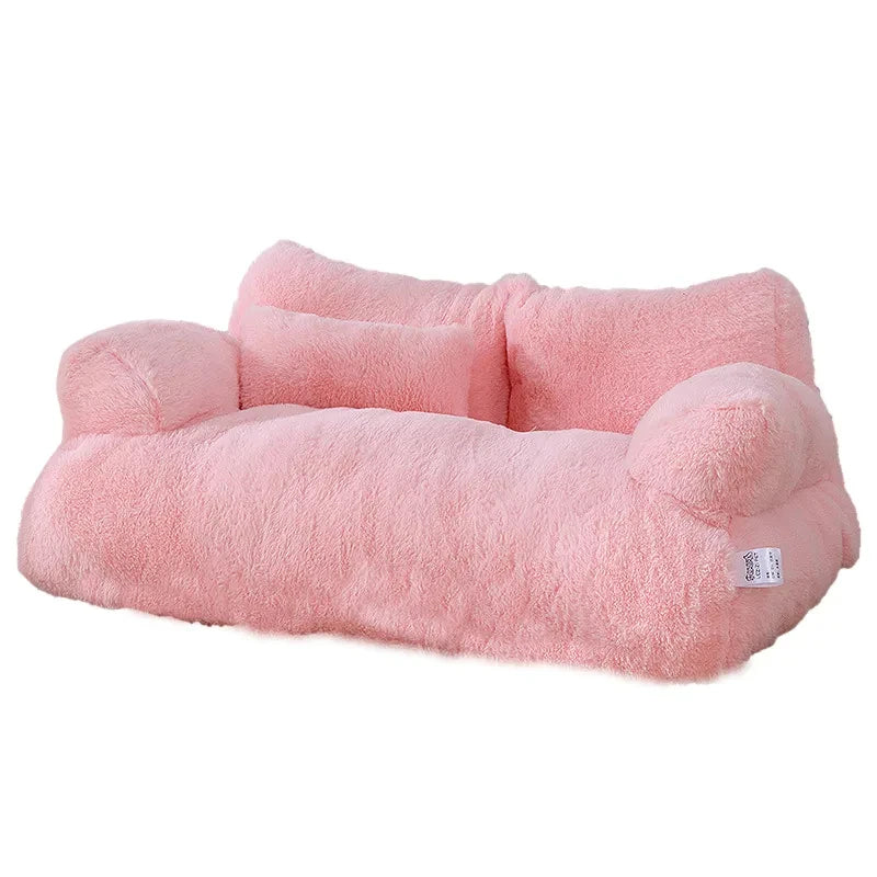 Luxury Plush Cat Sofa Bed for Small & Medium Pets