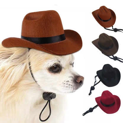 Pet Cowboy Hat Adjustable Cap for Small Dogs & Cats