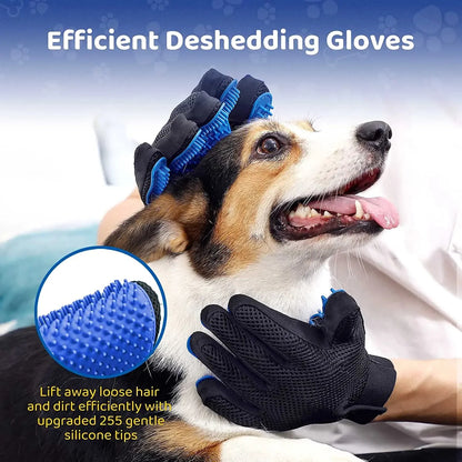 Pet Grooming Glove Hair Remover Mitt for Cats & Dogs