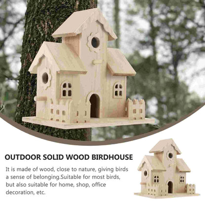 Wooden Bird House Kit for Adults & Outdoor Nest Box