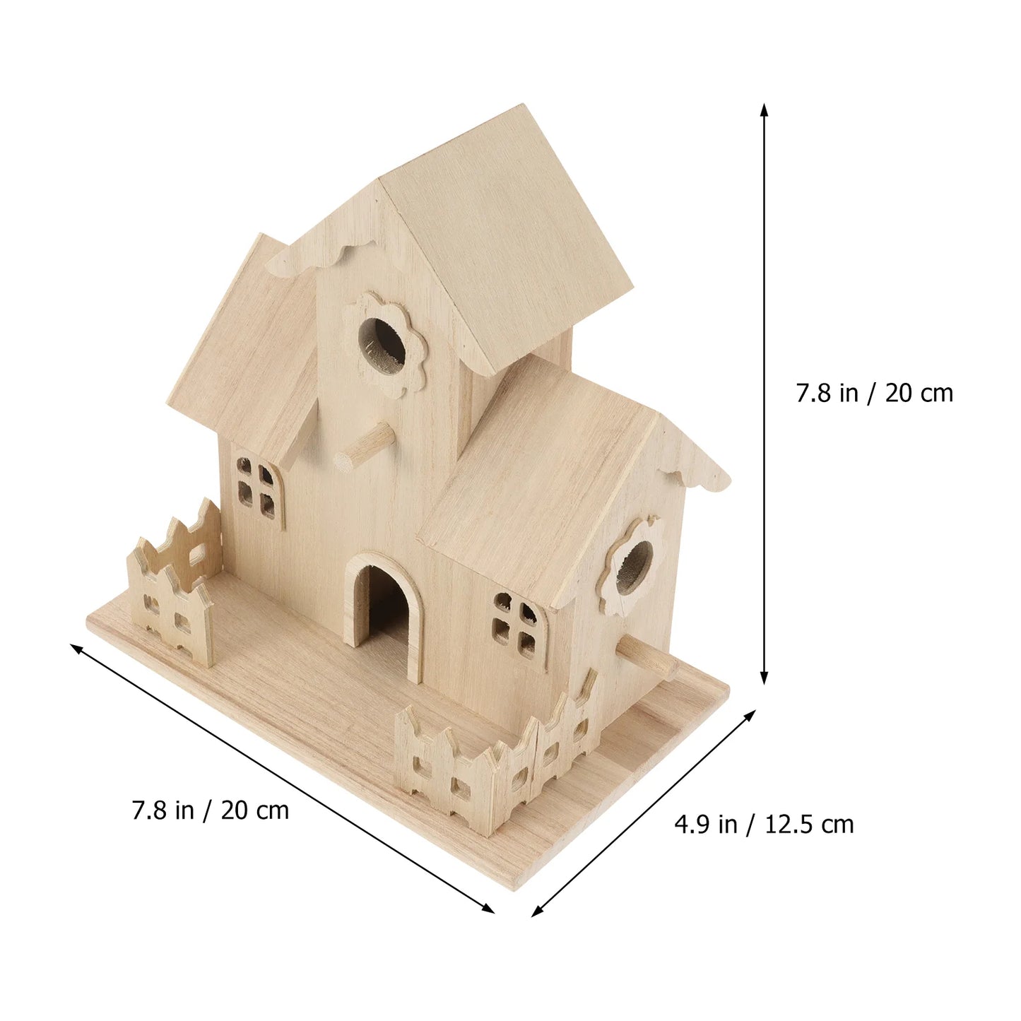 Wooden Bird House Kit for Adults & Outdoor Nest Box