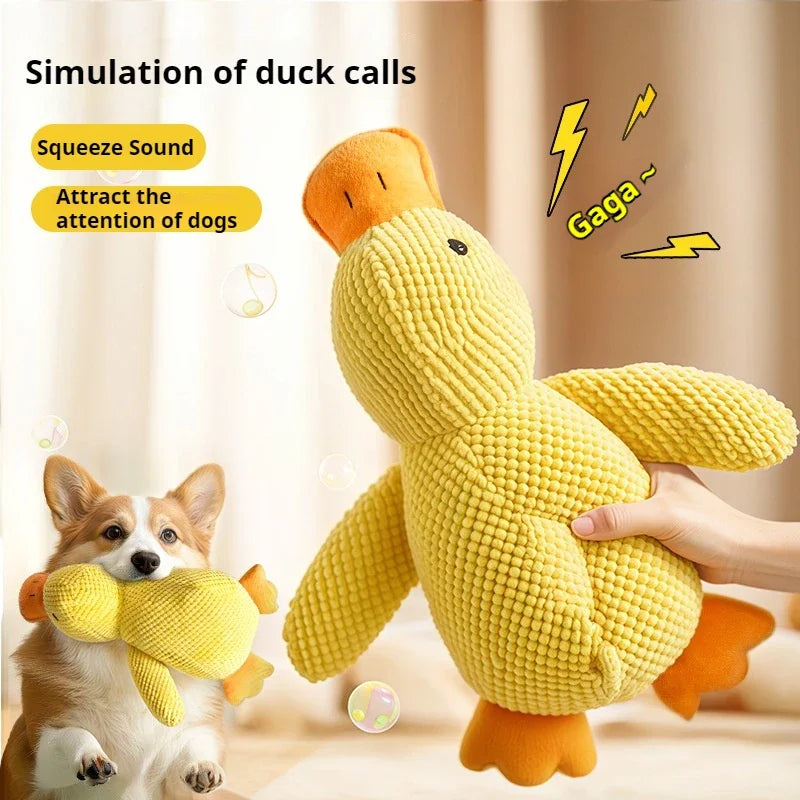 Plush Duck Dog Toy Bite Resistant Sound Relief Chew