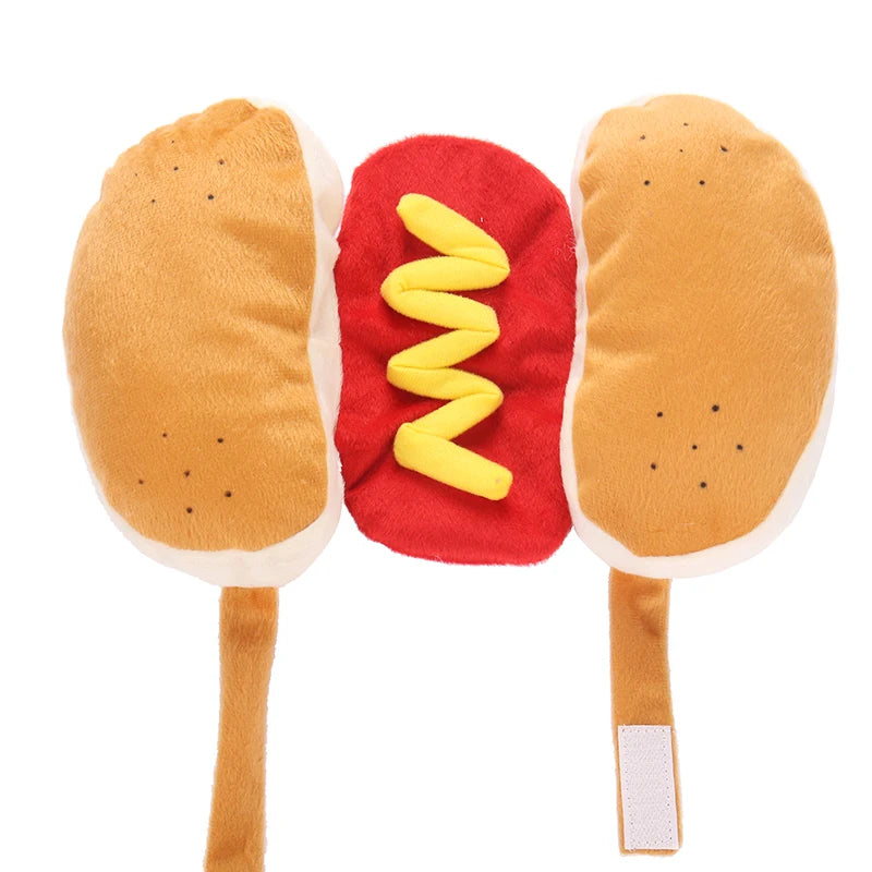 Halloween Hot Dog Costume Adjustable Pet Outfit