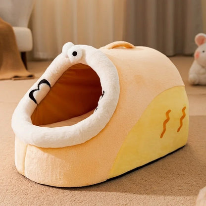 Plush Warm Monster Pet Bed for Small & Medium Dogs & Cats