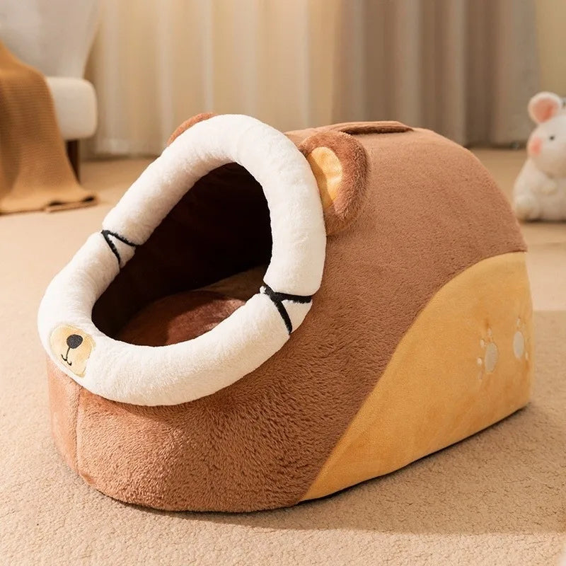 Plush Warm Monster Pet Bed for Small & Medium Dogs & Cats