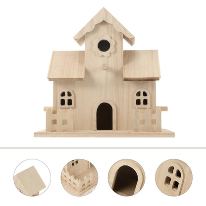 Wooden Bird House Kit for Adults & Outdoor Nest Box