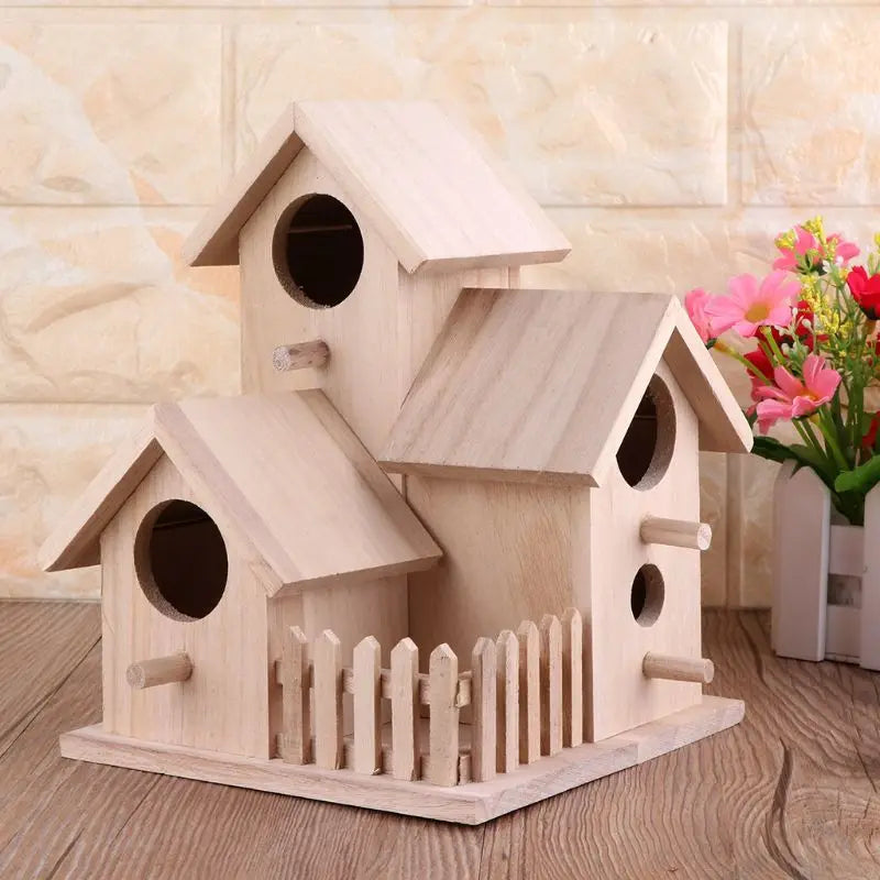 Creative Wooden Bird House for Garden & Balcony