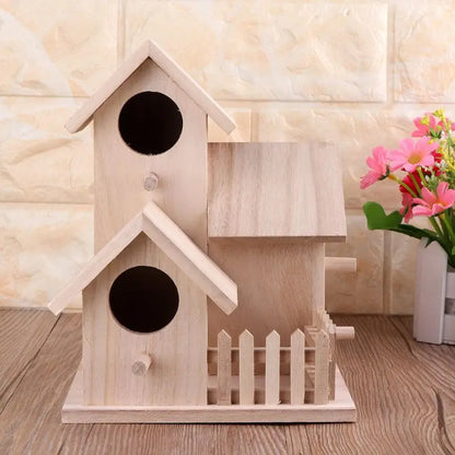 Creative Wooden Bird House for Garden & Balcony