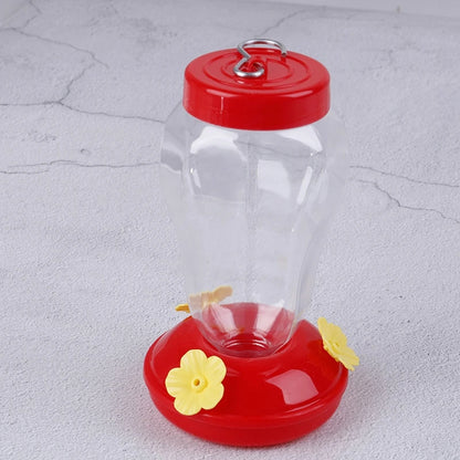 Plastic Hanging Bird Water Feeder Bottle with Iron Hook