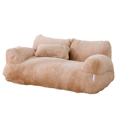 Luxury Plush Cat Sofa Bed for Small & Medium Pets