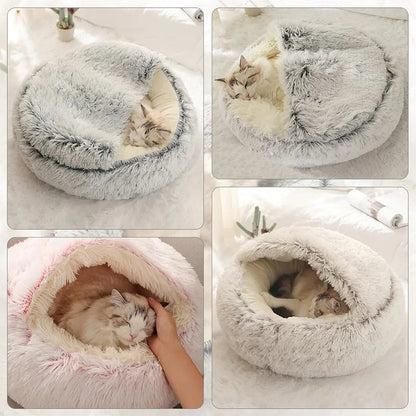 Round Sleeping Nest for Small Dogs & Kittens