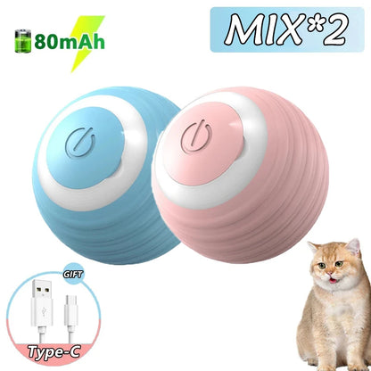 2PCS Smart Interactive Rolling Cat Ball Toy