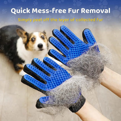 Pet Grooming Glove Hair Remover Mitt for Cats & Dogs