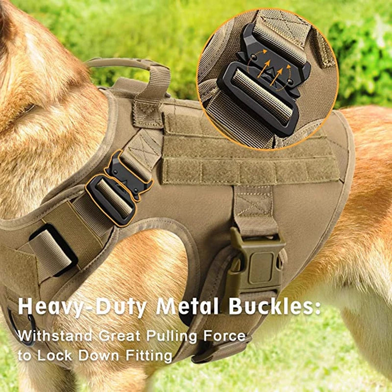 Tactical Dog Vest and Leash Set for Training & All Breeds