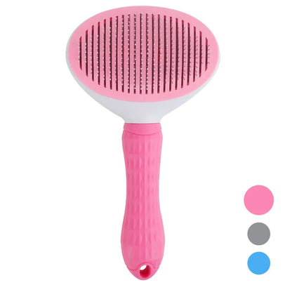 Self-Cleaning Pet Hair Removal Brush for Cats & Dogs