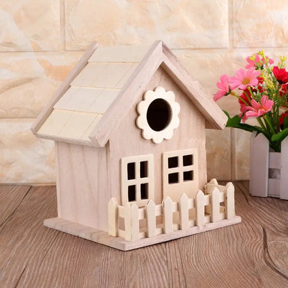 Creative Wooden Bird House for Garden & Balcony