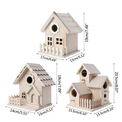 Creative Wooden Bird House for Garden & Balcony