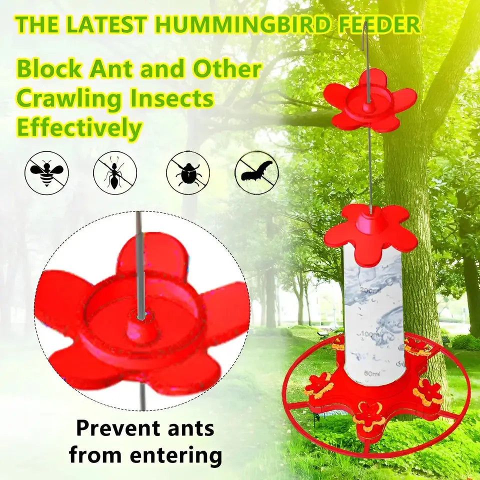 2025 Hummingbird Feeder Outdoor Hanging with Ant Proof